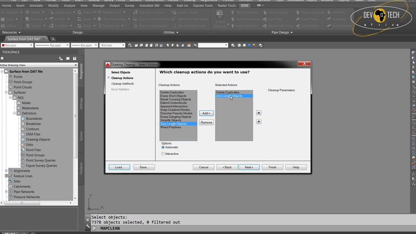 Surfaces-Command-Import DAT